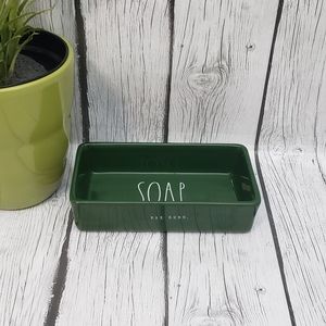 Rae Dunn Green SOAP. Ceramic Dish